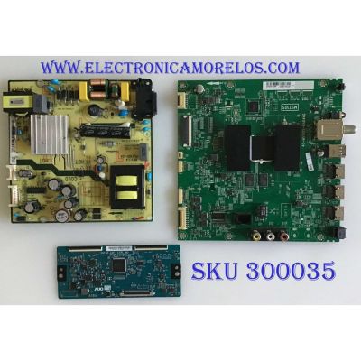 KIT DE TARJETAS PARA TV TCL / MAIN T8-43NAGA-MA1, 40-MST10S-MAD4HG / 40-MST10S-MAE4HG / FUENTE 81-PBE045-M02, PLE100-2B / T-CON 5543T10C02, 55T32-C0F/ PANEL LVU430AUOT / MODELO 43S405